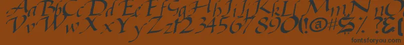 BaggageRegularTtstd Font – Black Fonts on Brown Background