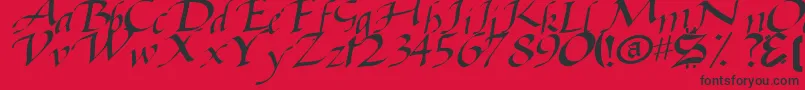 BaggageRegularTtstd Font – Black Fonts on Red Background