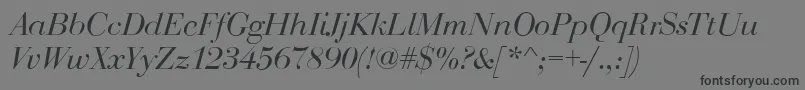 BodoniDisplayItalic Font – Black Fonts on Gray Background
