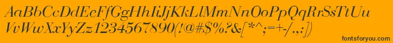 BodoniDisplayItalic Font – Black Fonts on Orange Background
