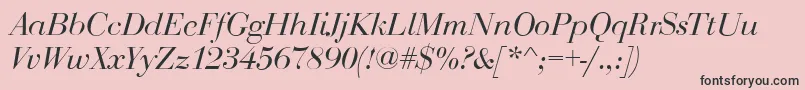 BodoniDisplayItalic Font – Black Fonts on Pink Background