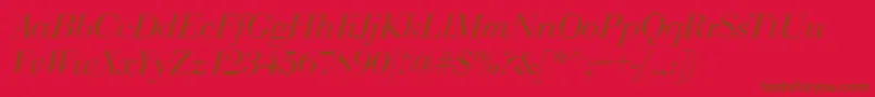BodoniDisplayItalic Font – Brown Fonts on Red Background