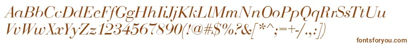 BodoniDisplayItalic Font – Brown Fonts on White Background