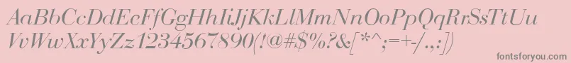 BodoniDisplayItalic Font – Gray Fonts on Pink Background