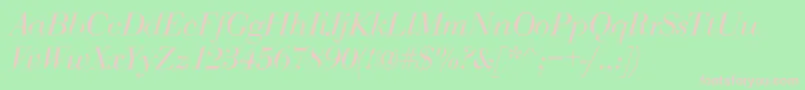 BodoniDisplayItalic Font – Pink Fonts on Green Background