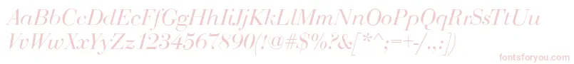 BodoniDisplayItalic Font – Pink Fonts on White Background
