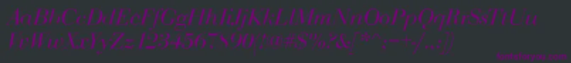 BodoniDisplayItalic Font – Purple Fonts on Black Background