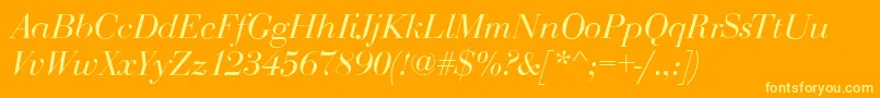 BodoniDisplayItalic Font – Yellow Fonts on Orange Background