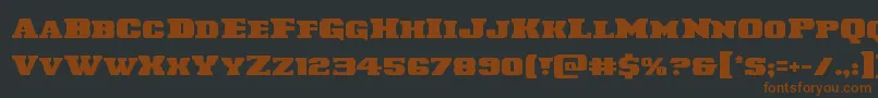 Шрифт Laredotrail – коричневые шрифты на чёрном фоне