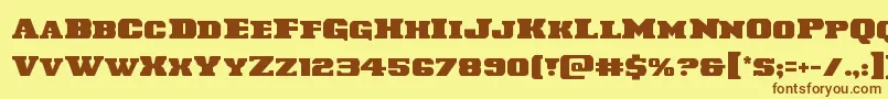 Laredotrail Font – Brown Fonts on Yellow Background