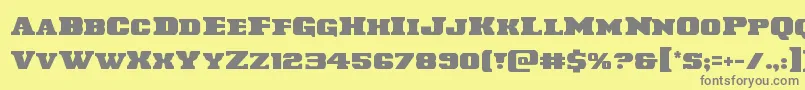 フォントLaredotrail – 黄色の背景に灰色の文字