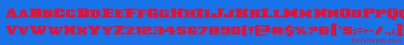 Laredotrail Font – Red Fonts on Blue Background