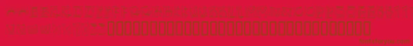 KrBoxy-Schriftart – Braune Schriften auf rotem Hintergrund