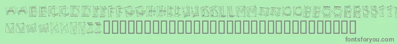 KrBoxy Font – Gray Fonts on Green Background