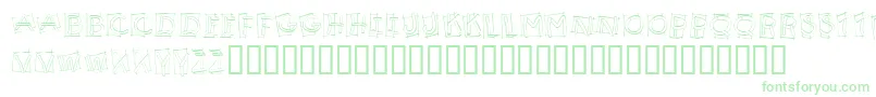 KrBoxy Font – Green Fonts on White Background