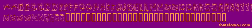 KrBoxy Font – Orange Fonts on Purple Background