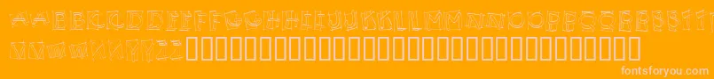 KrBoxy Font – Pink Fonts on Orange Background
