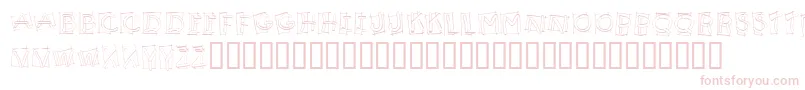 KrBoxy-Schriftart – Rosa Schriften auf weißem Hintergrund