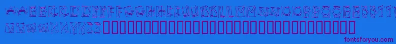 fuente KrBoxy – Fuentes Moradas Sobre Fondo Azul