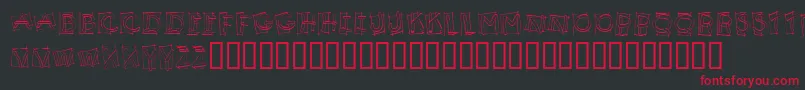 fuente KrBoxy – Fuentes Rojas Sobre Fondo Negro