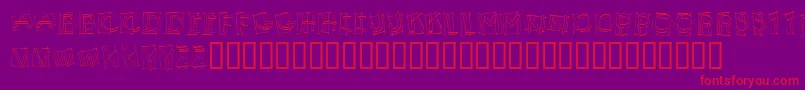 Police KrBoxy – polices rouges sur fond violet
