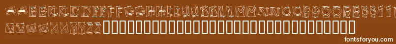 フォントKrBoxy – 茶色の背景に白い文字