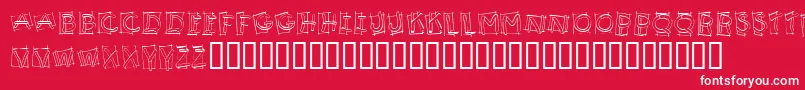 Шрифт KrBoxy – белые шрифты на красном фоне