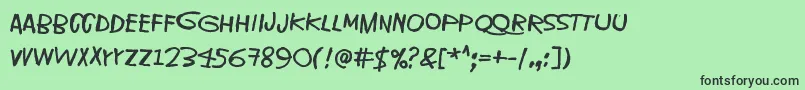 IveSeenThatFaceBefore Font – Black Fonts on Green Background