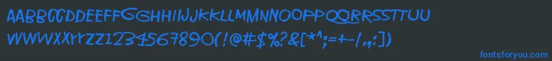 IveSeenThatFaceBefore Font – Blue Fonts on Black Background
