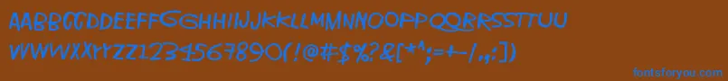 IveSeenThatFaceBefore Font – Blue Fonts on Brown Background