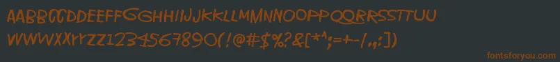 IveSeenThatFaceBefore Font – Brown Fonts on Black Background