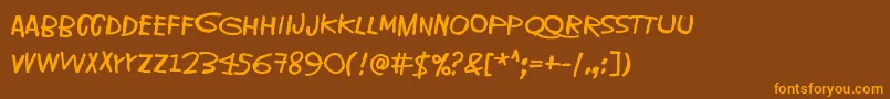 IveSeenThatFaceBefore Font – Orange Fonts on Brown Background