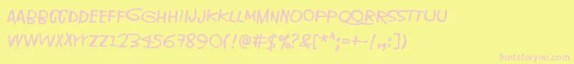 IveSeenThatFaceBefore Font – Pink Fonts on Yellow Background