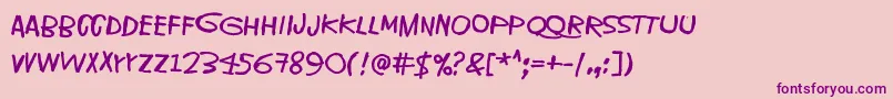 IveSeenThatFaceBefore Font – Purple Fonts on Pink Background