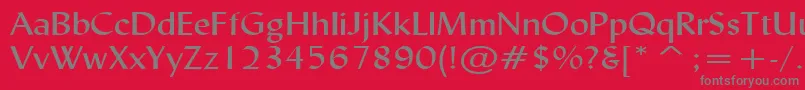 LyndaWideNormal Font – Gray Fonts on Red Background