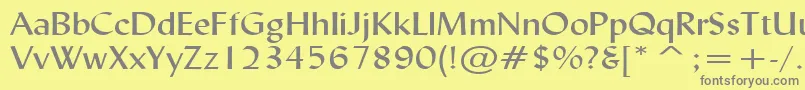 LyndaWideNormal Font – Gray Fonts on Yellow Background