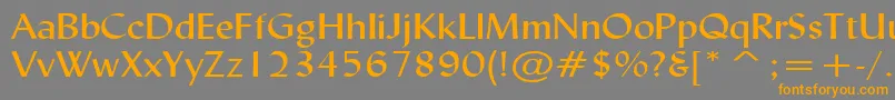 LyndaWideNormal Font – Orange Fonts on Gray Background