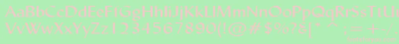 LyndaWideNormal Font – Pink Fonts on Green Background