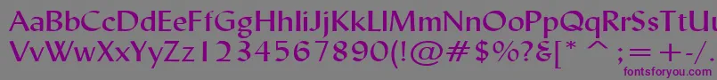 LyndaWideNormal Font – Purple Fonts on Gray Background