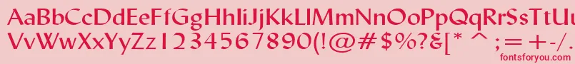 LyndaWideNormal Font – Red Fonts on Pink Background