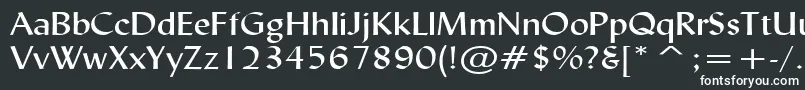 LyndaWideNormal Font – White Fonts on Black Background