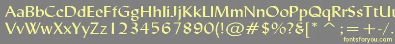 LyndaWideNormal Font – Yellow Fonts on Gray Background