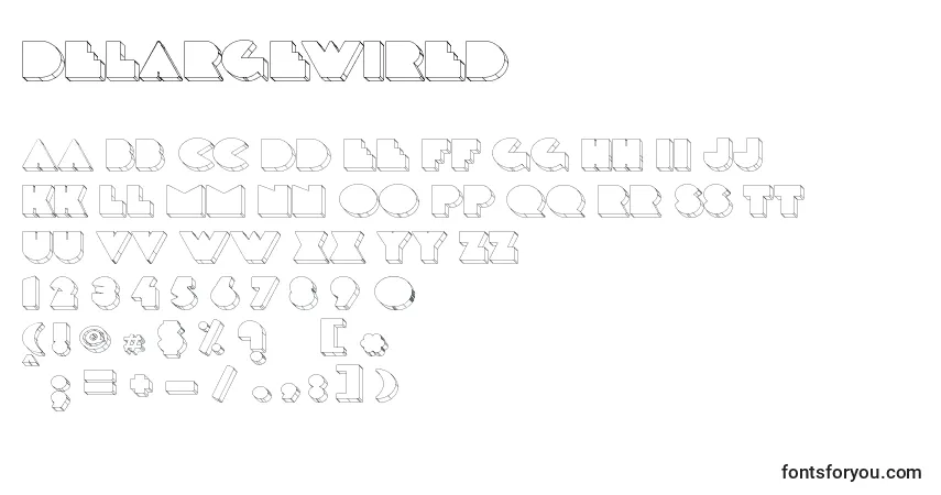 Czcionka Delargewired – alfabet, cyfry, specjalne znaki