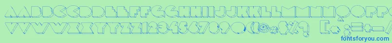 Delargewired Font – Blue Fonts on Green Background