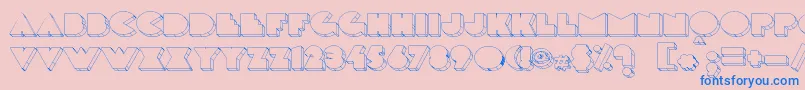 Delargewired Font – Blue Fonts on Pink Background