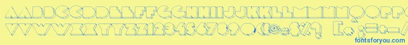 More about Delargewired Font Delargewired Font – Blue Fonts on Yellow Background