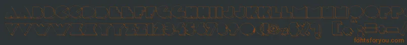 Delargewired Font – Brown Fonts on Black Background