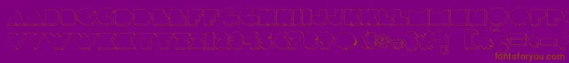 Delargewired Font – Brown Fonts on Purple Background