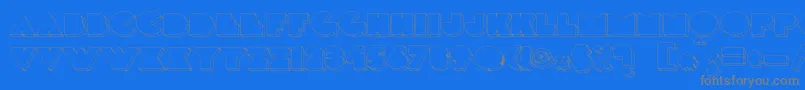 Delargewired Font – Gray Fonts on Blue Background