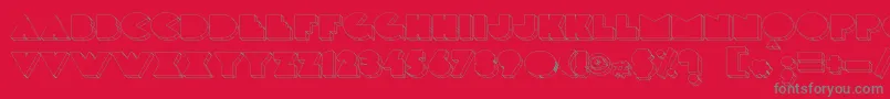 Delargewired Font – Gray Fonts on Red Background